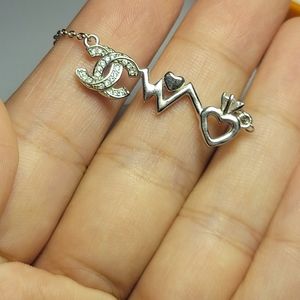 925 Sterling Silver Diamond Necklace